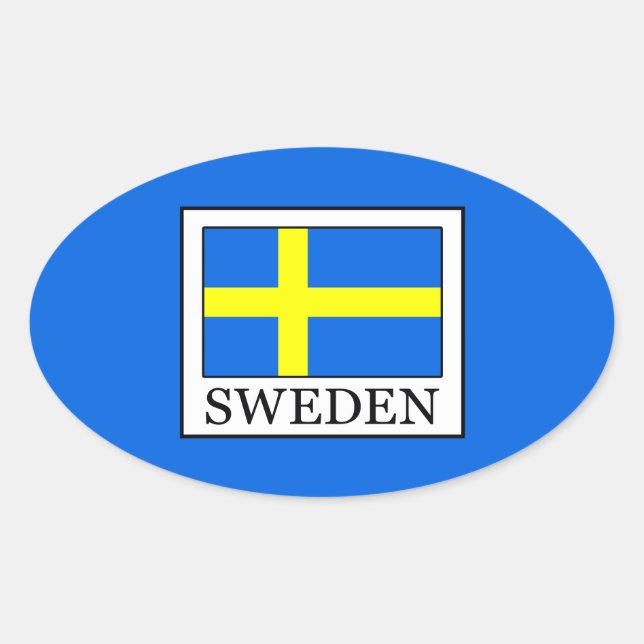Schweden Ovaler Aufkleber (Vorderseite)
