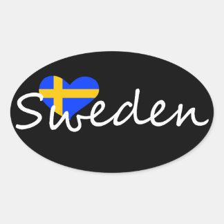 Schweden Ovaler Aufkleber