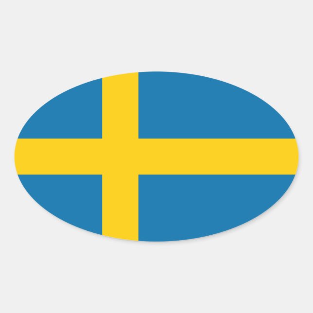 Schweden Ovaler Aufkleber (Vorderseite)