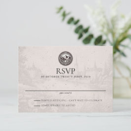 Schweden Passport Wedding RSVP Karte