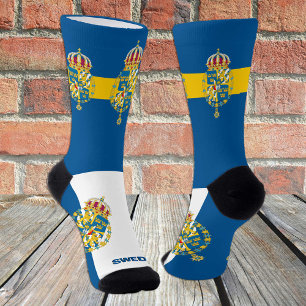 Schweden Patriotische, Nachhaltige schwedische Fla Socken