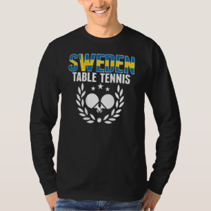Schweden Ping Pong Stolz Schwedische Tischtennis T-Shirt