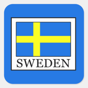 Schweden Quadratischer Aufkleber