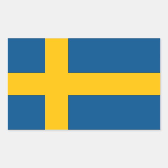 Schweden Rechteckiger Aufkleber (Vorderseite)