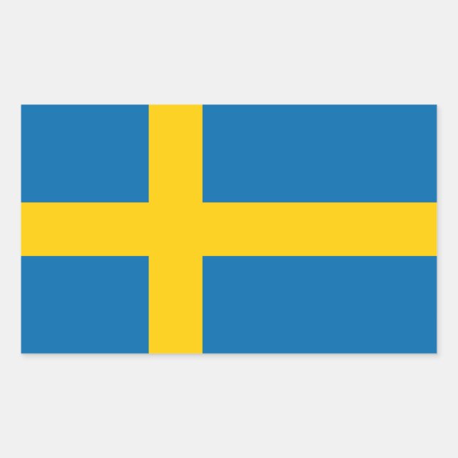 Schweden Rechteckiger Aufkleber (Vorderseite)