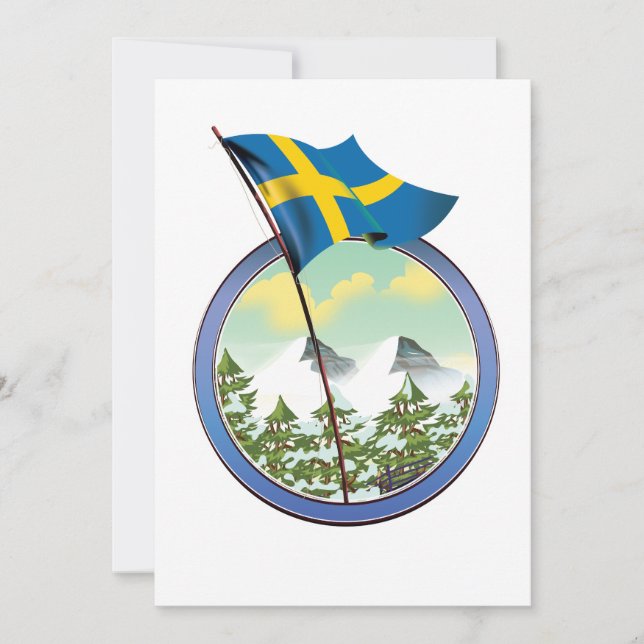 Schweden Retrologo Einladung (Vorderseite)