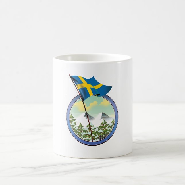 Schweden Retrologo Kaffeetasse (Mittel)
