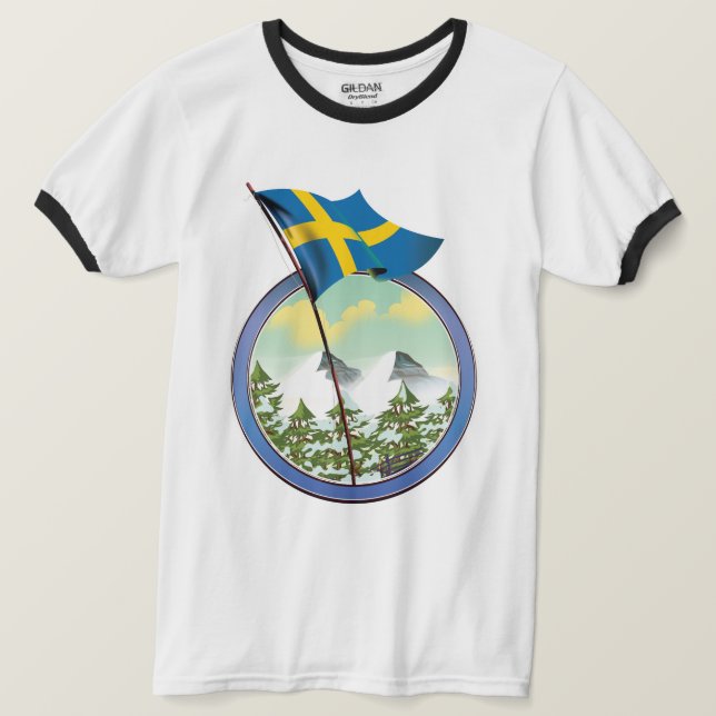 Schweden Retrologo T-Shirt (Design vorne)