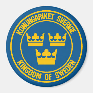 Schweden Runde Emblem Magnet