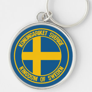 Schweden Runde Emblem Schlüsselanhänger