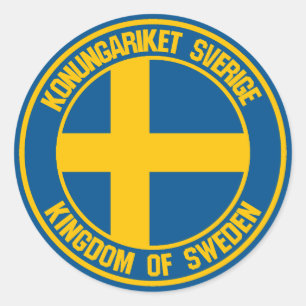 Schweden-RundEmblem Runder Aufkleber