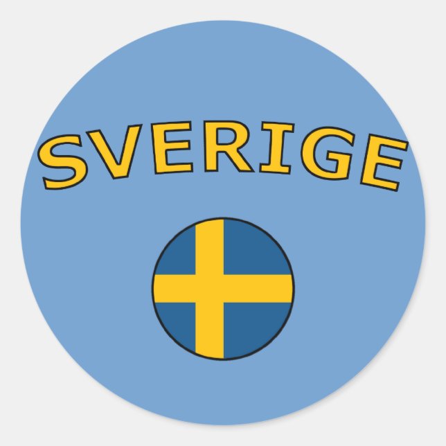 Schweden Runder Aufkleber (Vorderseite)