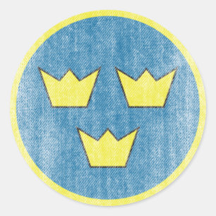 SCHWEDEN RUNDER AUFKLEBER