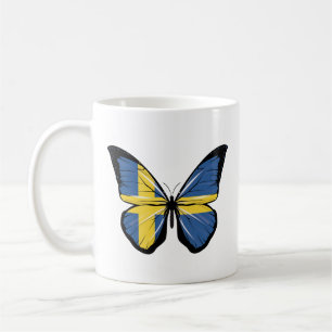 Schweden Schmetterlingsflagge Kaffeetasse