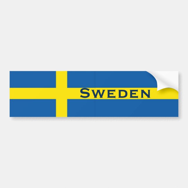Schweden-Schwede-Flagge Autoaufkleber (Vorne)