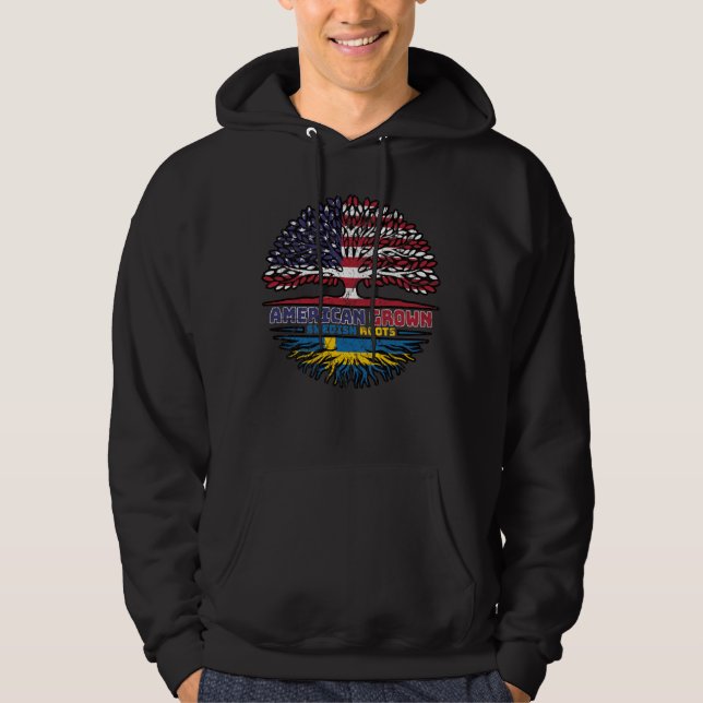 Schweden Schweden USA USA Vereinigte Staaten Tree Hoodie (Vorderseite)
