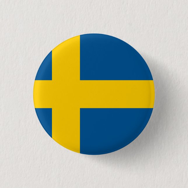 Schweden (schwedische Flagge) Button (Vorderseite)