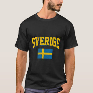 Schweden Schwedische Flagge Fußball Sverige Fan T-Shirt