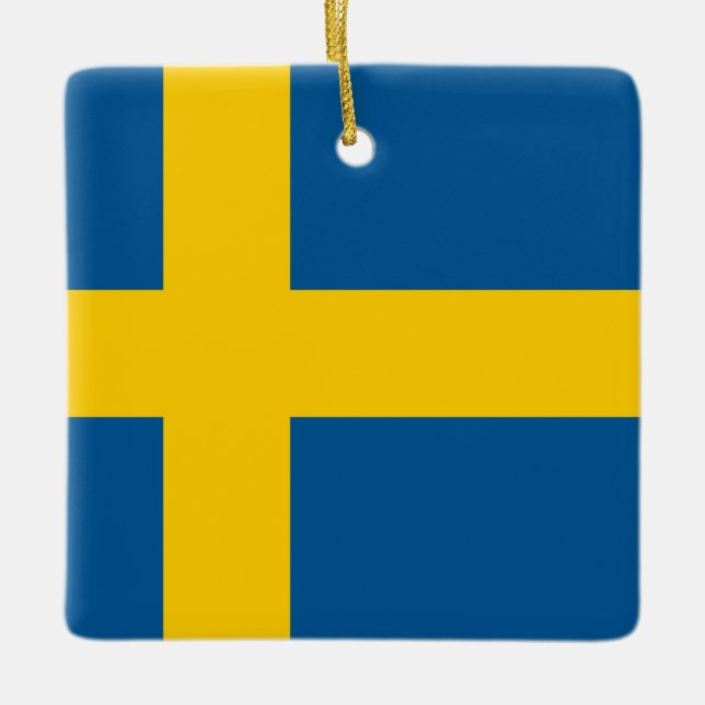 Schweden (schwedische Flagge) Keramikornament (Vorderseite)