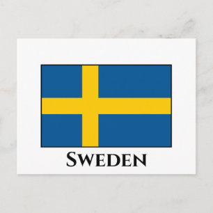 Schweden (schwedische Flagge) Postkarte