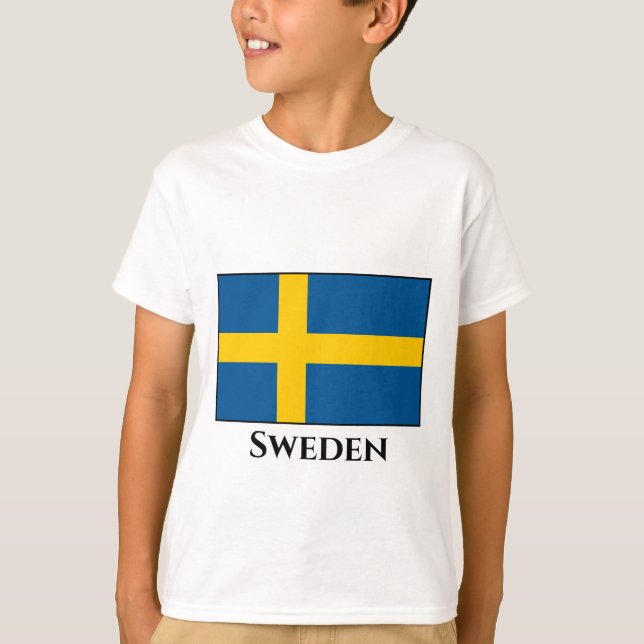 Schweden (schwedische Flagge) T-Shirt (Vorderseite)