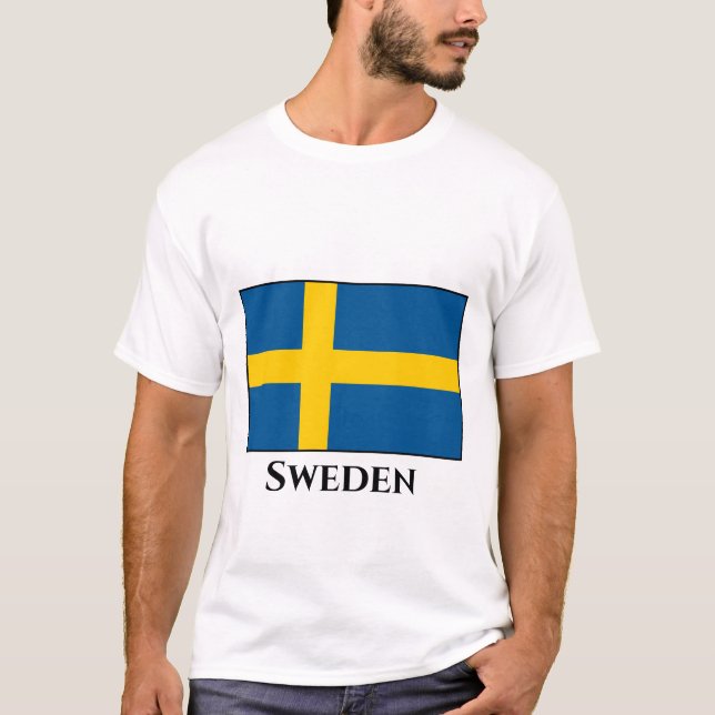 Schweden (schwedische Flagge) T-Shirt (Vorderseite)
