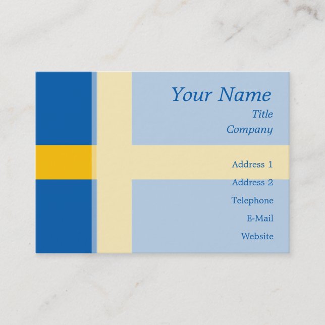 Schweden - schwedische Flagge Visitenkarte (Vorderseite)