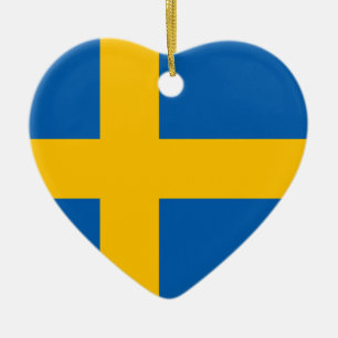 Schweden - schwedische Staatsflagge Keramik Ornament