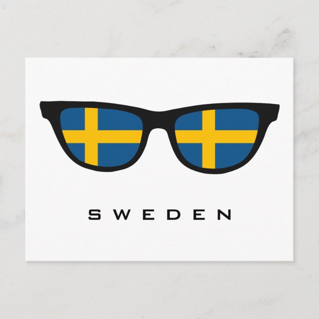 Schweden Shades Custom Text & Color Postcard Postkarte (Vorderseite)