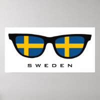 Schweden Shades Custom Text & Color Poster