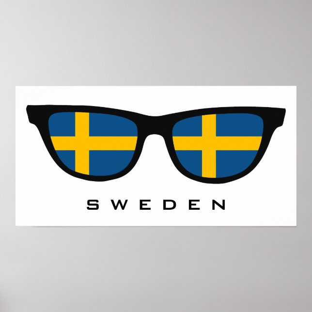 Schweden Shades Custom Text & Color Poster (Vorne)