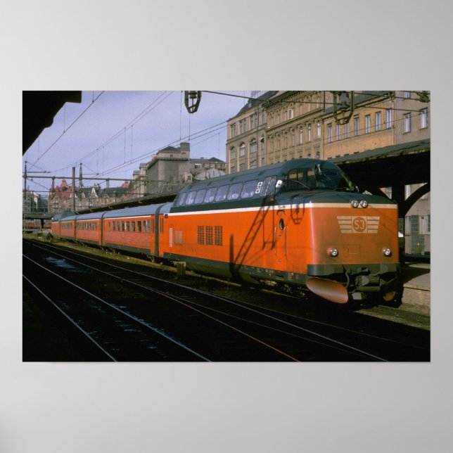 Schweden, SJ Diesel-Push-Pull-Triebzugeinheit Poster (Vorne)
