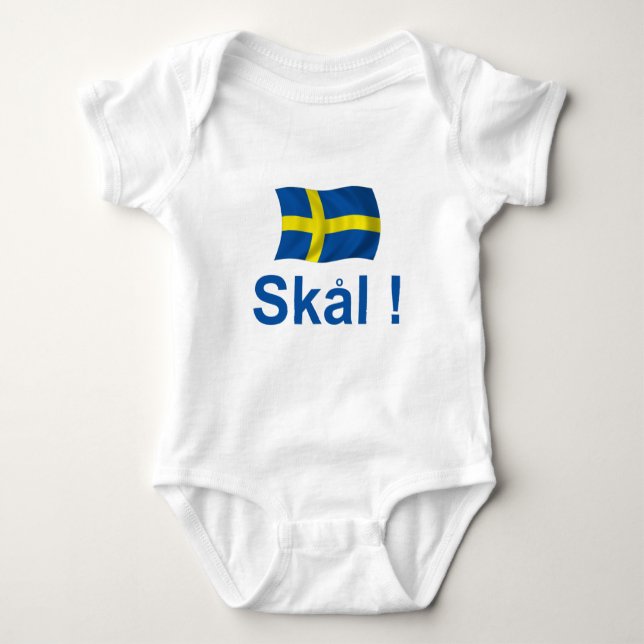 Schweden Skal! Baby Strampler (Vorderseite)