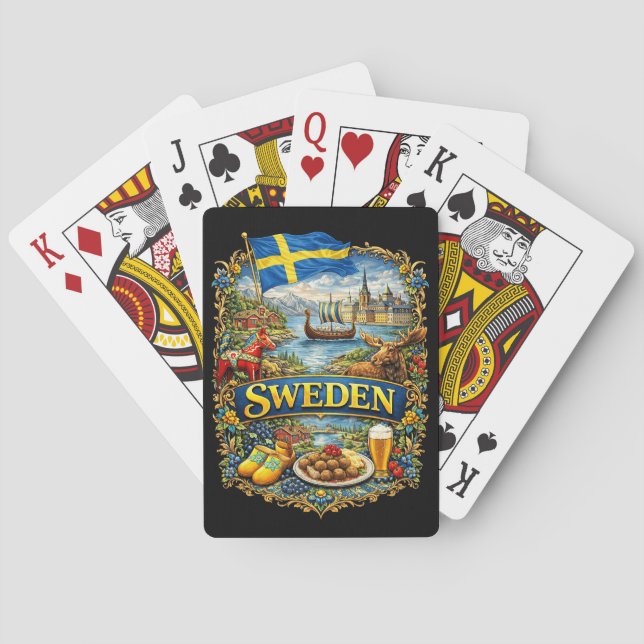 Schweden Spielkarten (Rückseite)