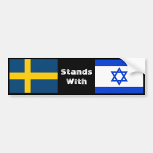 Schweden steht Israel gegenüber Autoaufkleber