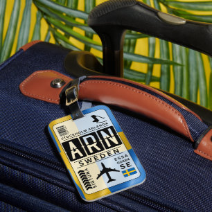 Schweden Stockholm ARN Airport Luggage Tag Gepäckanhänger