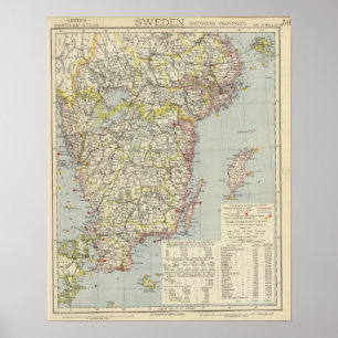 Schweden, Süden Poster
