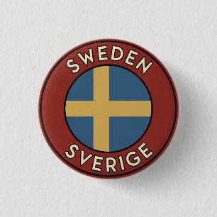 Schweden Sverige Button