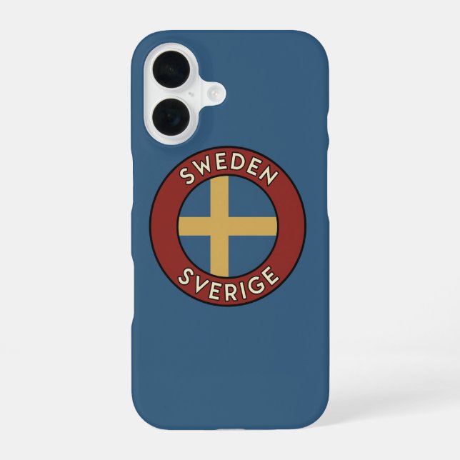 Schweden Sverige iPhone 16 Hülle (Rückseite)