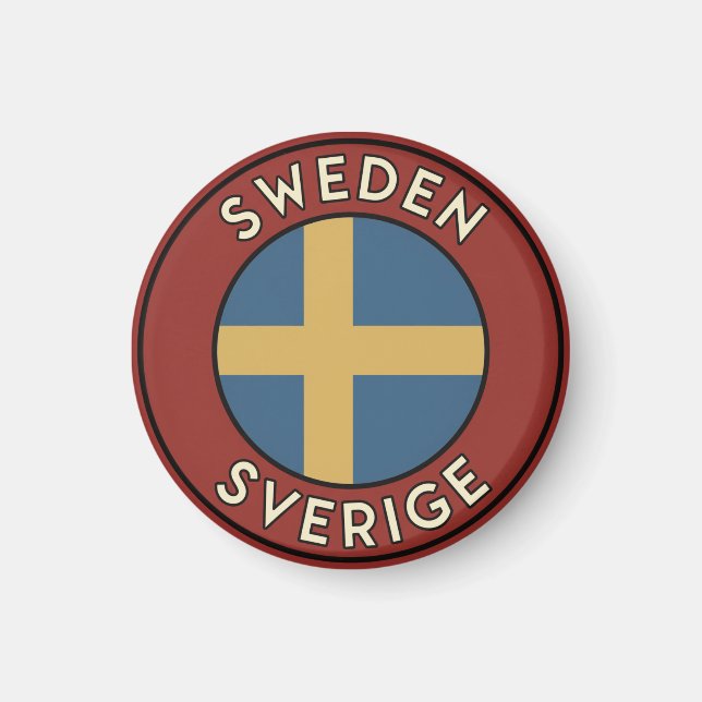 Schweden Sverige Magnet (Vorne)