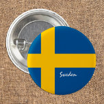 Schweden-Taste, patriotische Schwedische Flaggenmo Button<br><div class="desc">Buttons: Schweden & Schwedische Flagge - Liebe meines Landes,  Reise,  Urlaub,  Nationalpatrioten / Sportfans</div>