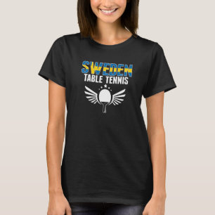 Schweden Tischtennis Schwedische Ping Pong Team Un T-Shirt