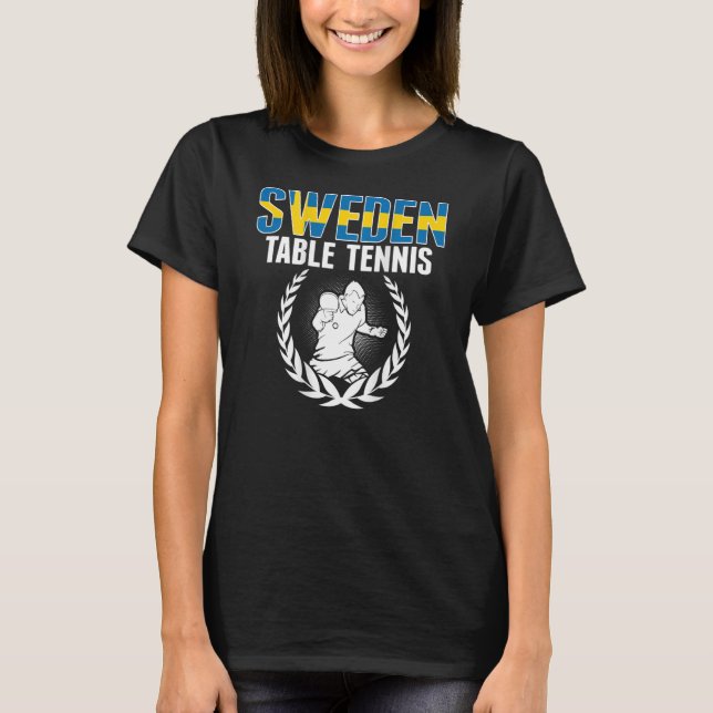 Schweden Tischtennis Schwedische Ping Pong Team Un T-Shirt (Vorderseite)