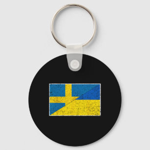 Schweden Ukraine Flagge Schwedische Ukrainische Na Schlüsselanhänger