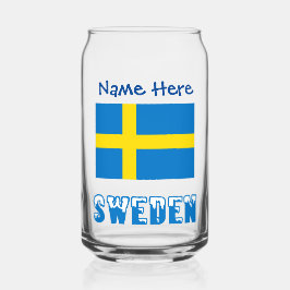 Schweden und die schwedische Flagge - Blaue Person Dosenglas