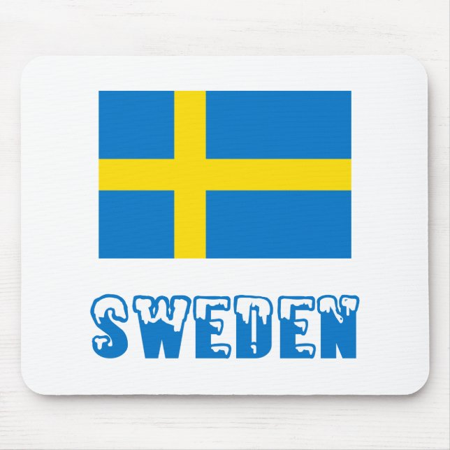 Schweden und die schwedische Flagge Mousepad (Vorne)