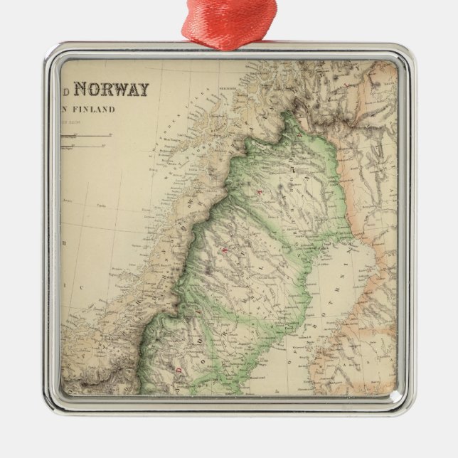 Schweden und Norwegen 7 Silbernes Ornament (Vorne)