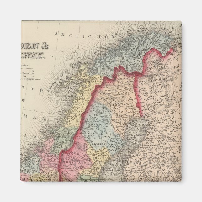 Schweden und Norwegen Magnet (Vorne)