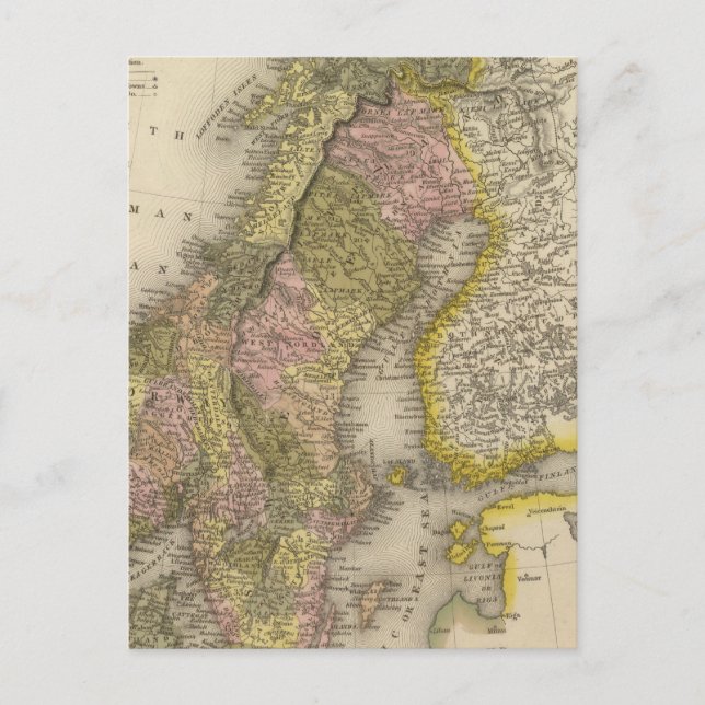 Schweden und Norwegen Postkarte (Vorderseite)