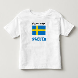 Schweden und schwedische Flagge mit Ihrem Namen Kleinkind T-shirt